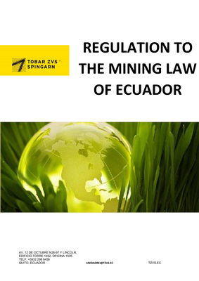 Thumbnail image for The aim of these General Regulations is to establish the rule required for the application of the Mining Law.