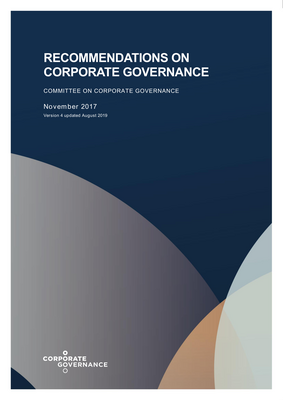 Thumbnail image for These are best practice guidelines for the management of companies with shares admitted to trading on a regulated market in Denmark, including Nasdaq Copenhagen A/S. The recommendations should be viewed together with the statutory requirements, including in particular, the Danish Companies Act and the Danish Financial Statements Act, European Union company law, the OECD Principles of Corporate Governance, etc.