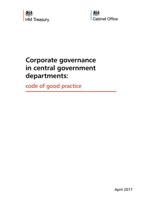 Thumbnail image for Boards help departments and government succeed in achieving their aims by encouraging good planning, managing performance regularly and raising delivery capability. They also help foster a culture of openness and good governance by providing a clear oversight structure. The code provides for a ‘comply or explain’ approach, whereby a department can depart from the code’s provisions provided the reasons are explained in its annual governance statement accompanying the department’s accounts. The principles outlined in the code will also prove useful for other parts of central government and they are encouraged to apply arrangements suitably adapted for their organisation. The 2017 versions of the code and accompanying guidance update the previous 2011 editions.