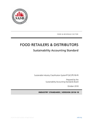 Thumbnail image for This is the SASB  Sustainability Accounting Standard that is concerned with Food Retailers and Distributors.