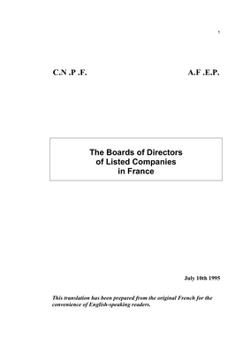 Thumbnail image for This document reviews principal issues concerning the membership, powers and operation of the boards of directors of French listed companies.