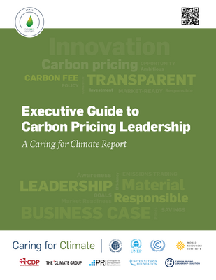 Thumbnail image for This document aims to guides the hundreds of individuals who are now completing due diligence on carbon pricing of behalf of their companies. It has been shaped by input from dozens of such companies, as well as other experts who are implementing carbon pricing programmes within companies and/or advocating for government policies in countries around the world. Experiences and insights from others will help more companies become Carbon Pricing Champions and align with the Business Leadership Criteria on Carbon Pricing set by Caring for Climate and partners.