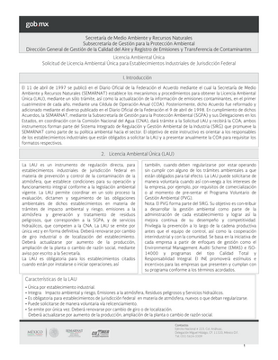 Thumbnail image for In 2013, the Mexican government introduced the "Licencia Ambiental Unica" or Single Environmental License, which is a streamlined environmental permit system for businesses operating in Mexico. The license consolidates various environmental permits and authorizations into a single permit, simplifying the process and reducing the regulatory burden for businesses. The license also includes provisions for environmental impact assessments and requires businesses to develop environmental management plans. The aim of the Licencia Ambiental Unica is to improve environmental protection and reduce administrative costs for businesses. By simplifying the regulatory process, the license is expected to promote economic development while also ensuring that businesses operate in an environmentally sustainable manner.