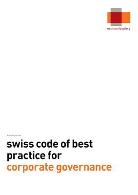 Thumbnail image for The purpose of the “Swiss Code” is to set out guidelines and recommendations. However, it should not force Swiss companies into a straitjacket. Every company should retain the option of putting its own ideas on organising corporate governance into practice.