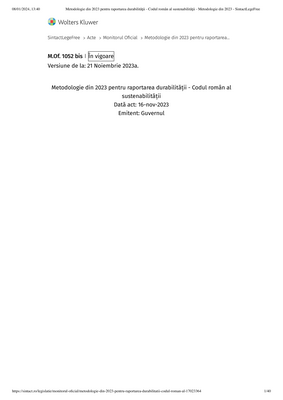 Thumbnail image for This document presents a methodology for sustainability reporting that provides clear guidance on the content requirements and the process of preparing sustainability reports for interested entities.