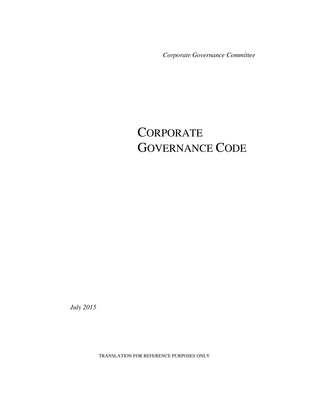 Thumbnail image for This document is concerned with the 2015 version of the Italian Corporate Governance Code.