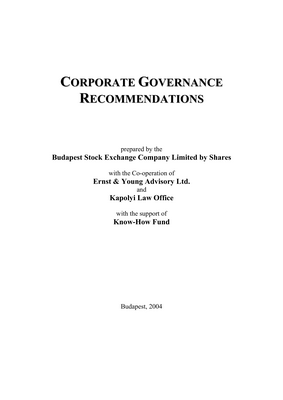 Thumbnail image for The Recommendations – as expressed by the title – make suggestions regarding recommended, applicable practices. Alignment and compliance with the Recommendations are recommended, but not mandatory for companies listed on the stock exchange.