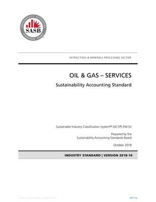 Thumbnail image for This is the SASB  Sustainability Accounting Standard that is concerned with Oil and Gas Services.