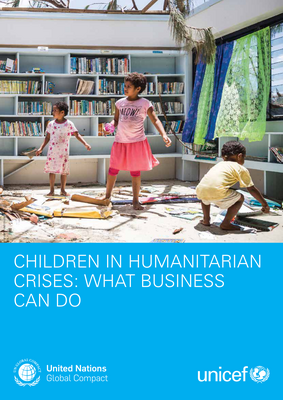 Thumbnail image for This document outlines ways in which business can help uphold children’s rights and support and promote their well-being during humanitarian crises. It highlights the urgency and need to reach children in humanitarian crises and outlines the positive and negative impacts of business on children. It also aims to inspire action and stimulate learning by providing examples of how business can support and advance children’s rights and well-being.