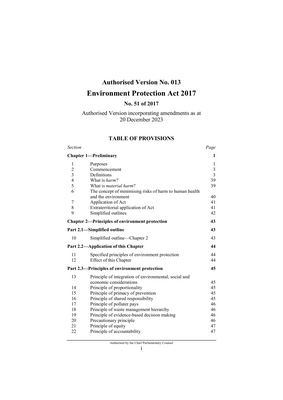 Thumbnail image for The Act gives EPA enhanced powers and tools to prevent and minimise the risks of harm to human health and the environment from pollution and waste. It also provides EPA with the ability to pursue stronger sanctions and penalties to hold environmental polluters to account.