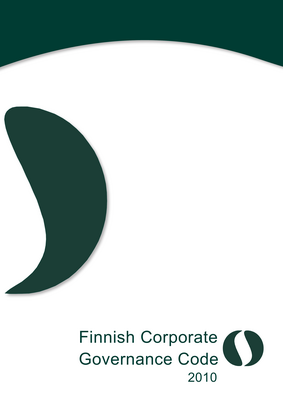 Thumbnail image for The aim of the Code is that Finnish listed companies apply corporate governance practices that are of a high international standard. The Code will harmonise the practices of listed companies as well as the information given to shareholders and other investors. It will also improve the transparency of administrative bodies, management remuneration and remuneration policies. The Code also provides an overall picture of the central principles of the corporate governance system of Finnish listed companies. Good corporate governance will enhance the success of Finnish listed companies.