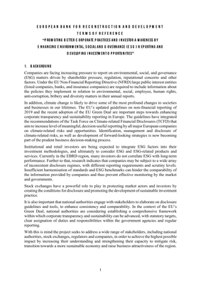 Thumbnail image for The guidelines aim to help companies listed on the Polish stock exchange enhance their ESG reporting practices. It is a roadmap based on international references such as the NFRD, the Sustainable Finance Disclosure Regulation (SFDR) and the Taxonomy Regulation at the EU level, and the Task Force on Climate-related Financial Disclosure (TCFD) recommendations at the global level.