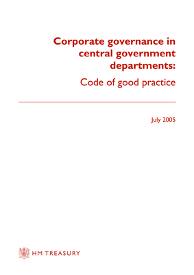 Thumbnail image for The code has been assembled to guide central government departments, focussing on the role of departmental management boards and how they can support ministers and heads of departments.